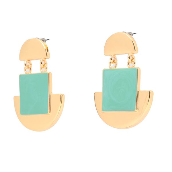 Earrings Square Statement Sage