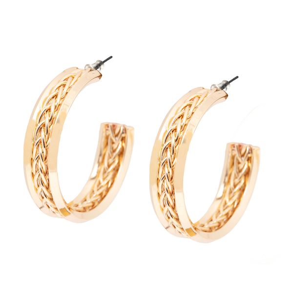 Earrings Weave Hoop Gold