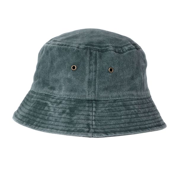 Hat Men's Washed Bucket Hat Bottle Green