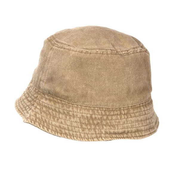Hat Men's Washed Bucket Hat Camel