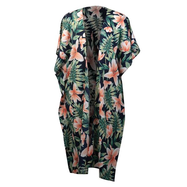 Kaftan Tropical Print Peach Green