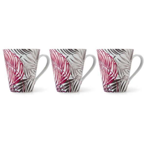 Cranberry Fern Mugs 3pc