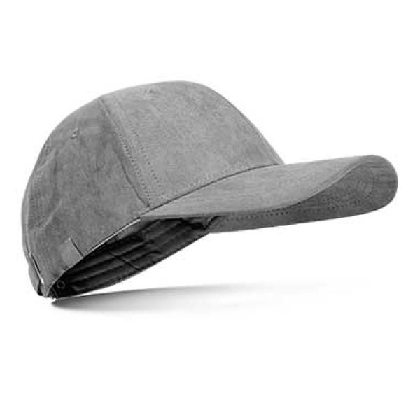 Hat Mens Faux Suede Cap Grey
