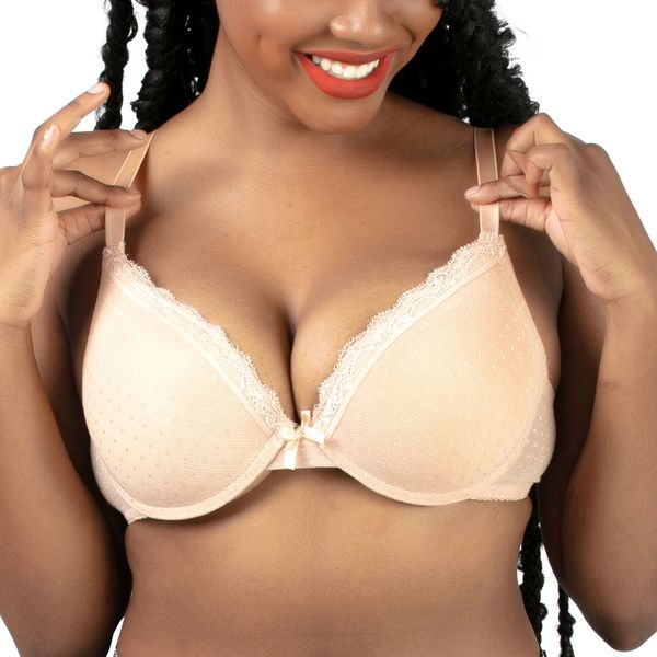 Bra T-Shirt Lace Natural 34D