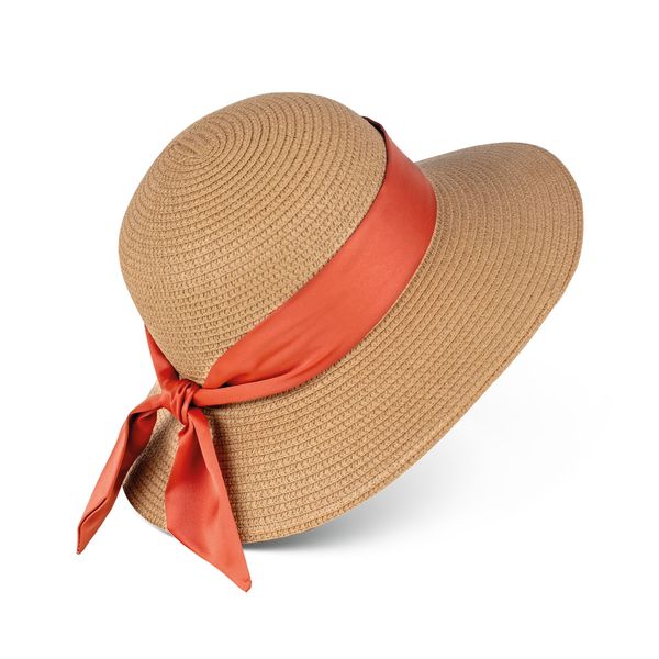 Hat Knot Band Trim Cloche Natural Peach
