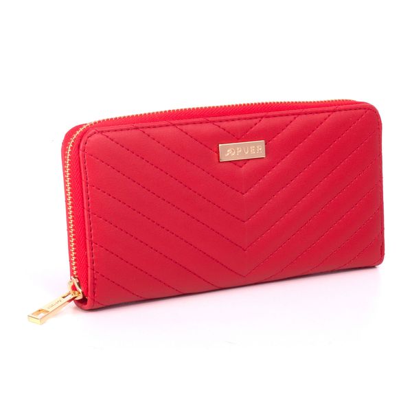 Purse Chloe Quilted Zip Around Red
