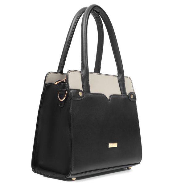 Handbag Kirsten Satchel Black Cream