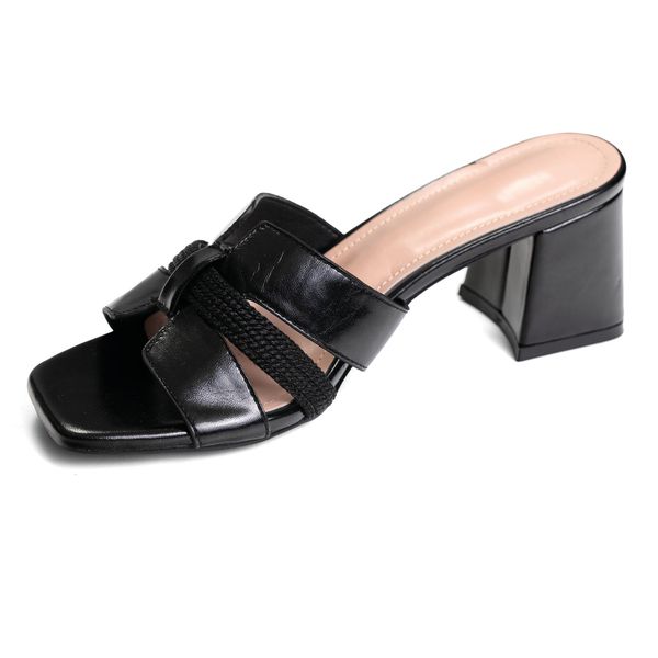 Shoes Cora Sandal Detail Slide Heels Black Size 5