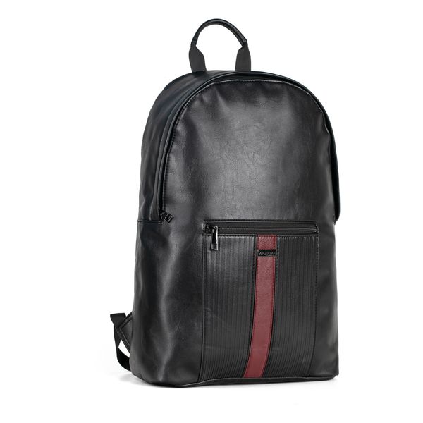 Mens Bag Tristan Backpack Black/ Burgundy