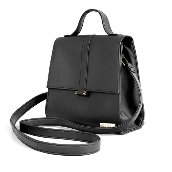Handbag Candice Flap Trim Clutch Crossbody Black