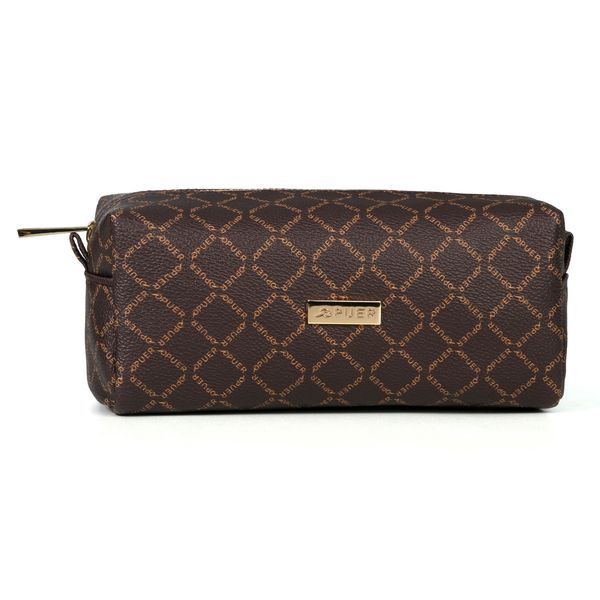 Cosmetic Bag Puer Logo Brown