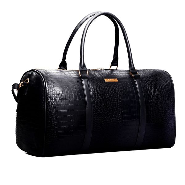 Handbag Ava Croc Weekender Black