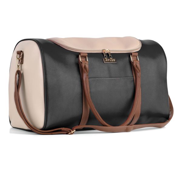 Handbag Courtney Colourblock Weekender Black/ Beige/ Tan