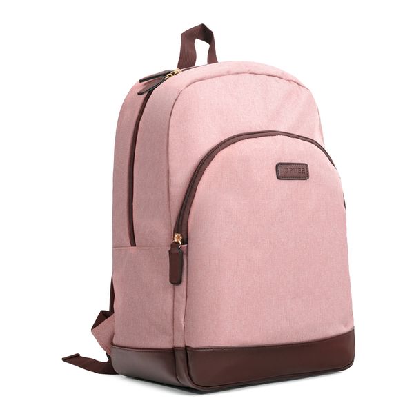 Handbag Evelyn Canvas Backpack Dusty Pink/Brown