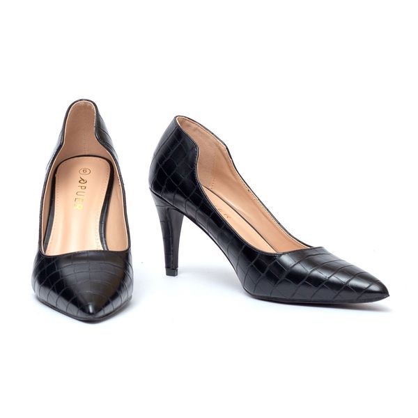 Shoes Portia Croc High Heel Black Size 3