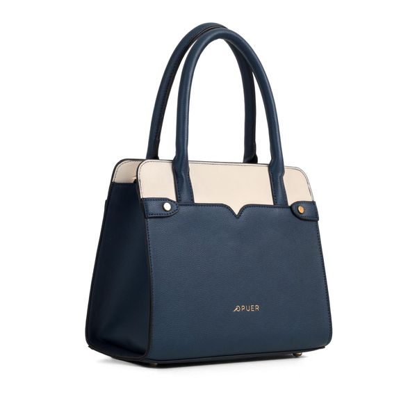 Handbag Kirsten Satchel Navy/Cream
