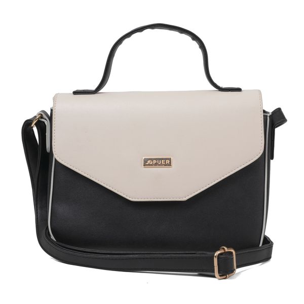 Handbag Harlow Colourblock Crossbody Black Cream