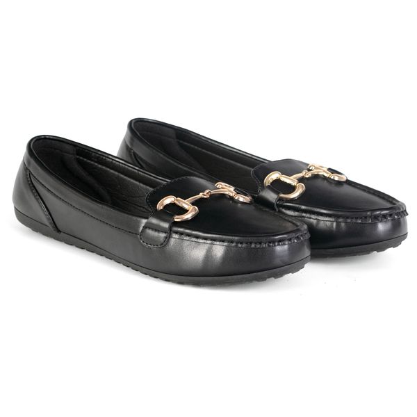 Shoes Ruby Moccasin Pu Black Size 8