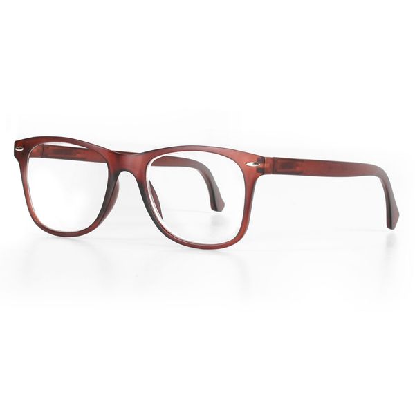Reading Glasses Kieron Square Brown +2