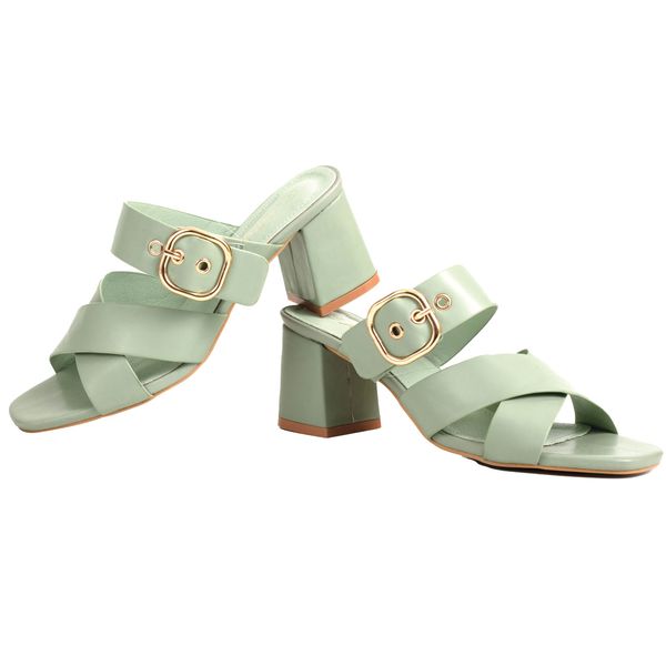 Shoes Alena Block Heel Sandal Mint Green Size 7