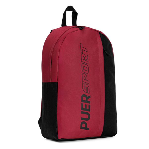 Mens Bag Puer Sport 2 Tone Backpack Burgundy Black
