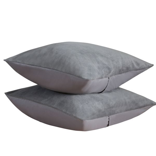 Blavet Grey Conti Pillowcases 2pc
