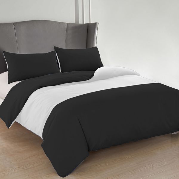 Dual Black & White King Duvet Set
