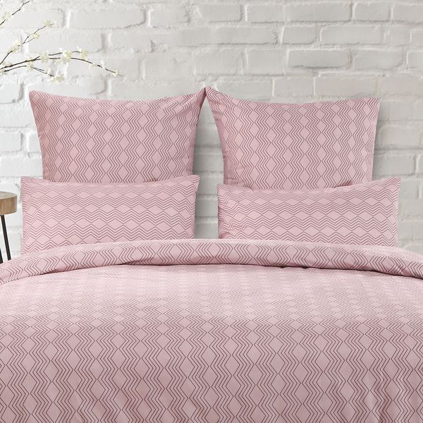 Zig Zag Pink Pillowcases 2 pc