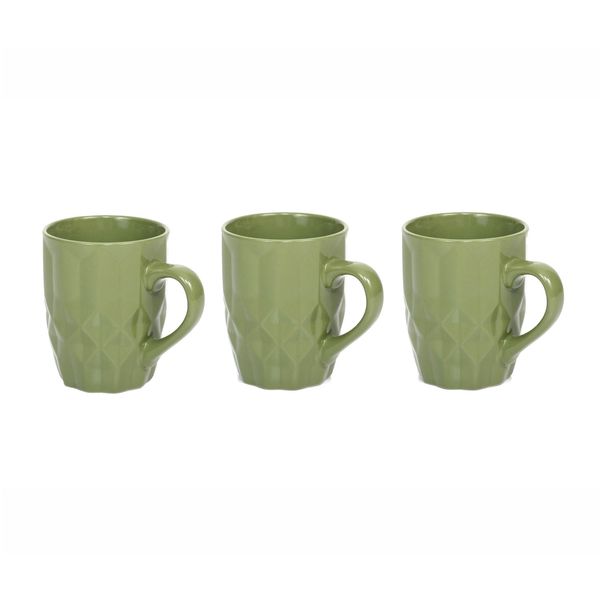 Unique Green Mugs 3pc