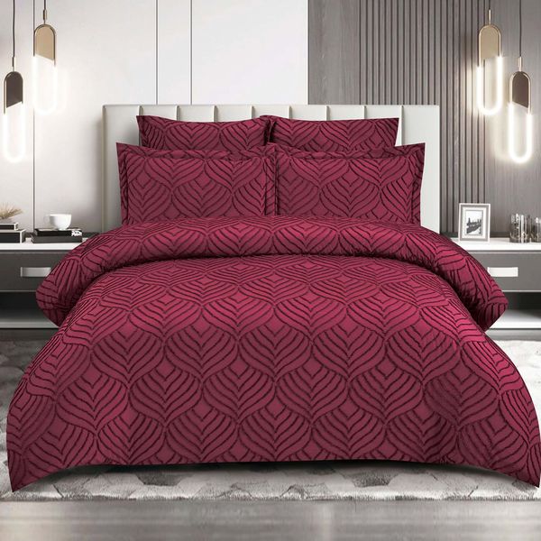 Cairo Maroon Conti Pillowcases 2pc
