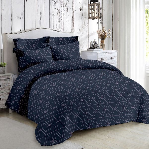 Jade Navy Conti Pillowcases 2pc