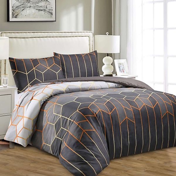Marigold Grey Double Duvet Set