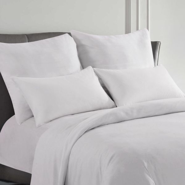 Swirl White Pillowcases Embossed 2pc