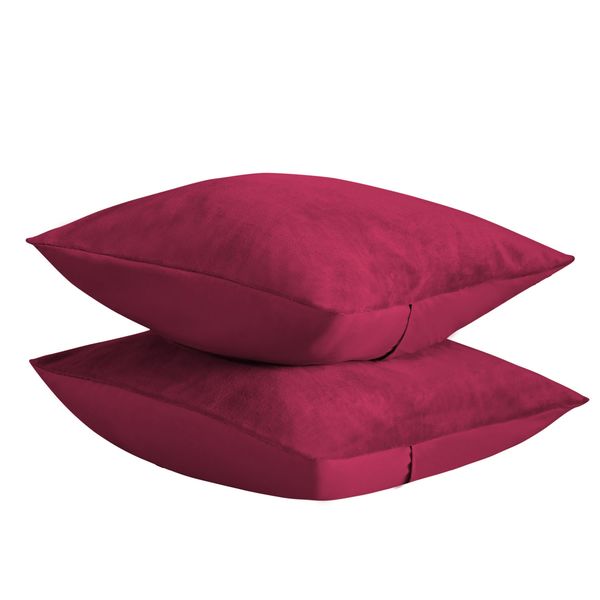 Blavet Maroon Conti Pillowcases 2pc