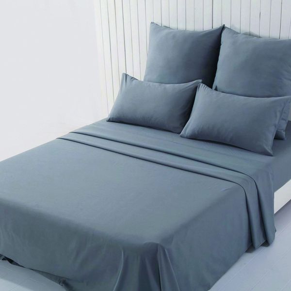 Dark Grey King Flat Sheet