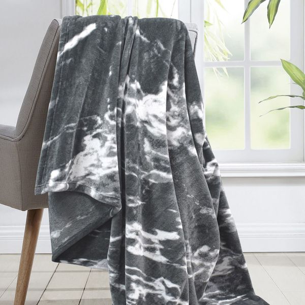 Marble Blanket Dark Grey - 150cm x 200cm