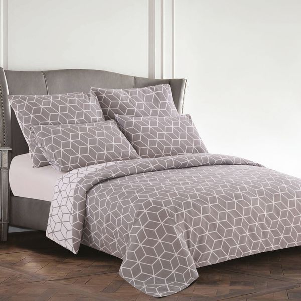 Cubic Grey Double Duvet Set