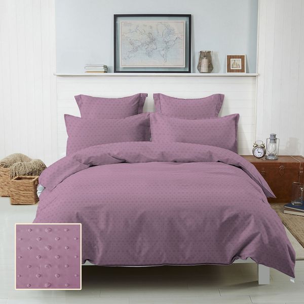 Dot 3D Dusty Pink King Duvet Set