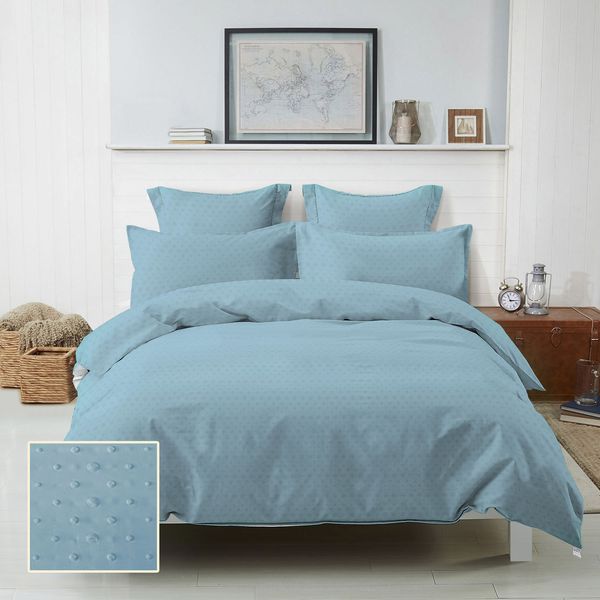 Dot 3D Light Blue Double Duvet Set