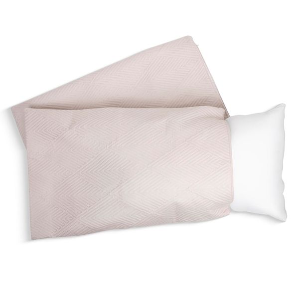 Quilted Taupe Std Pillow Protector W/proof 2pc