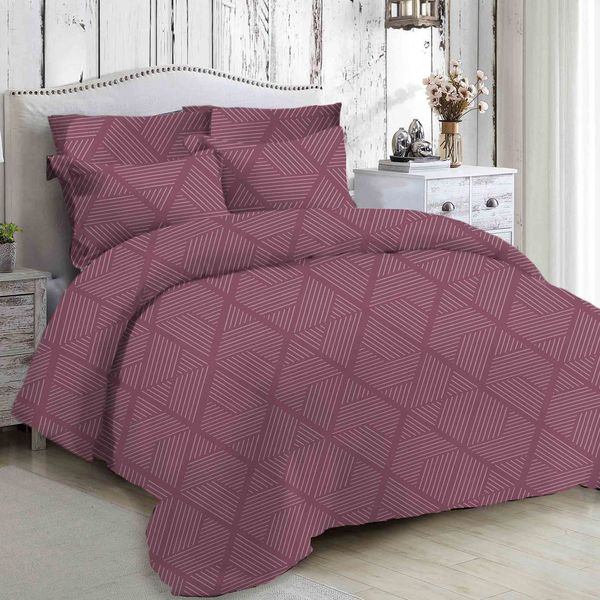 Two-Tone Geo Rose Double Duvet Set