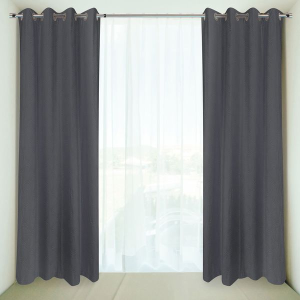 Curtain Royal Palm Charcoal