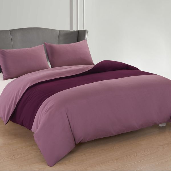 Dual Purple Queen Duvet Set
