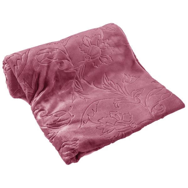 Embossed Meadow Blanket Dusty Pink