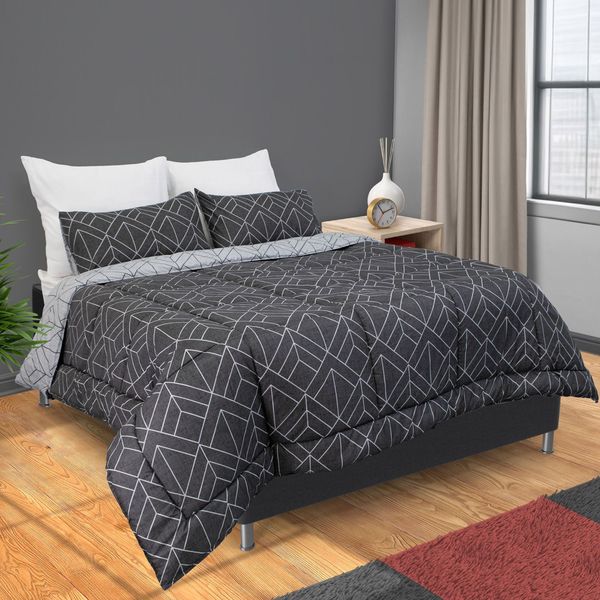 Fusion Grey King Comforter Set