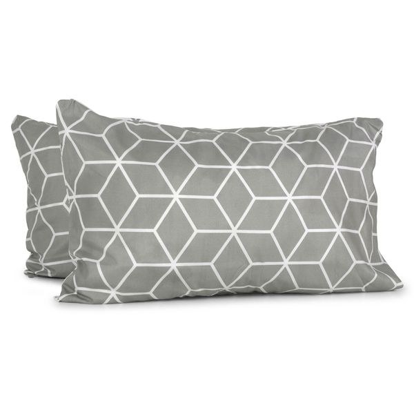 Cubic Grey Pillowcases 2pc