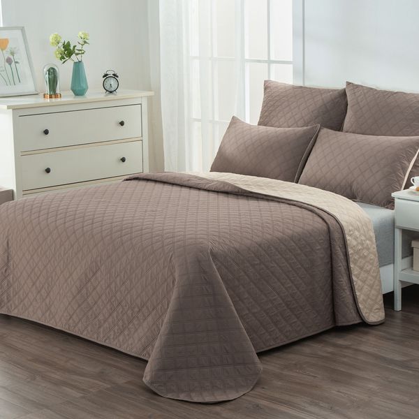 Dual Cream Queen Quilt set