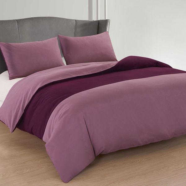 Dual Purple Double Duvet Set