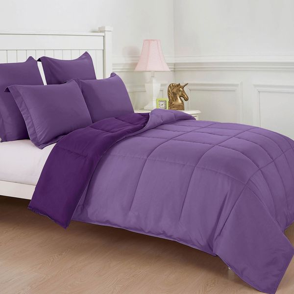 Dual Purple Queen Comforter Set