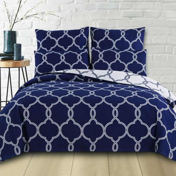 Elegant Blue King Duvet Set